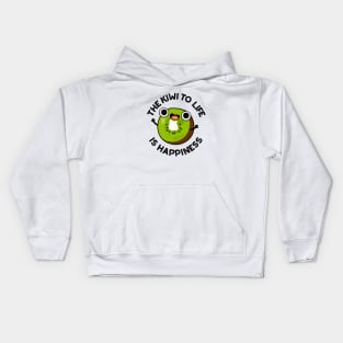 The Kiwi To Life Is Happiness Cute Fruit Pun Kids Hoodie